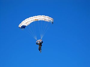 Skoki ze spadochronu na prezent